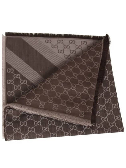 GG Jacquard Square Muffler Brown - GUCCI - BALAAN 2