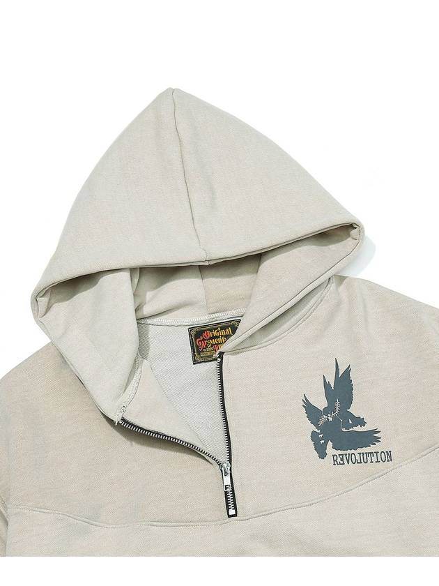 Symbol Zipper Hoodie Ivory - OGARP - BALAAN 4