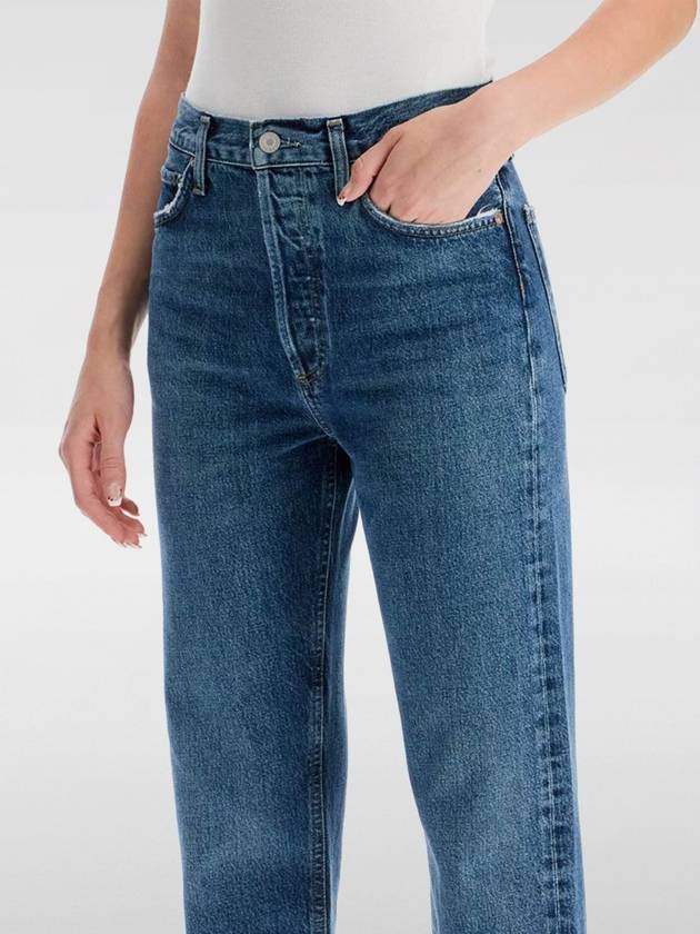 Boyfriend High-Waist Denim Straight Jeans Blue - AGOLDE - BALAAN 4