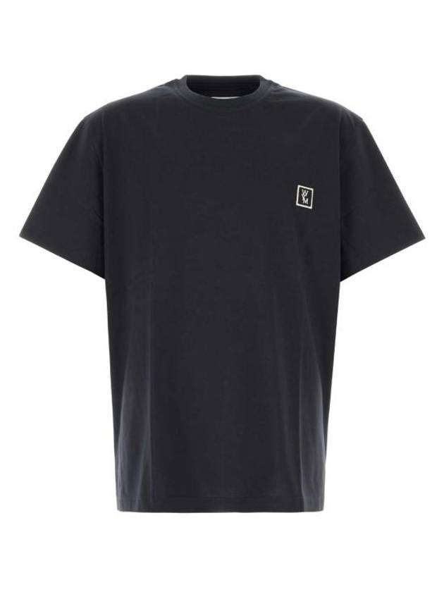 Logo Cotton Short Sleeve T-Shirt Grey - WOOYOUNGMI - BALAAN 1