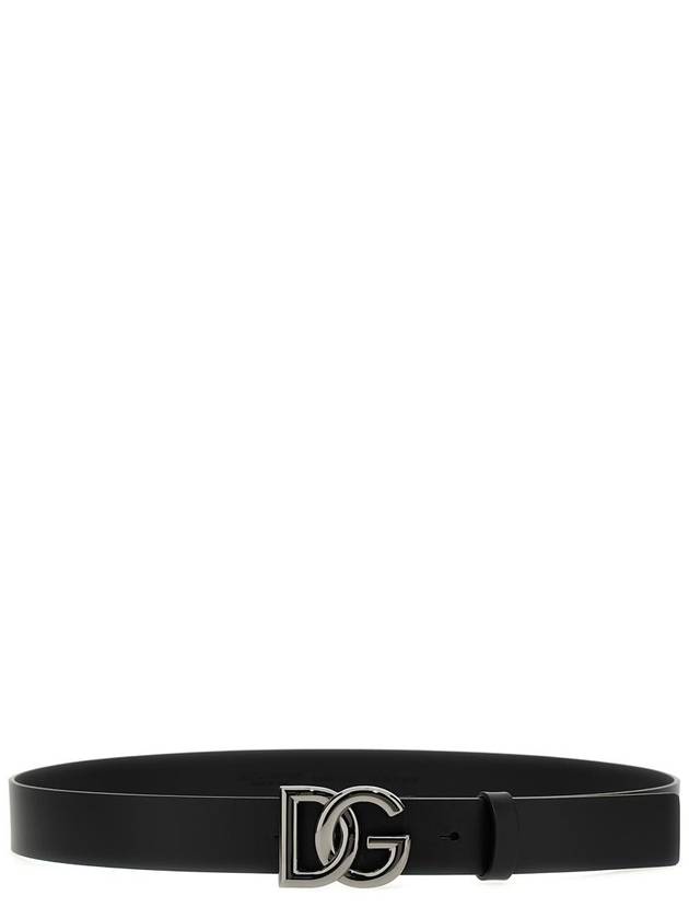 Logo Leather Belt Black - DOLCE&GABBANA - BALAAN 2