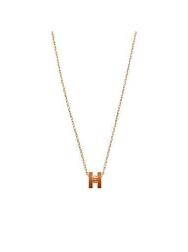 Mini Pop H Pendant Necklace New Gold - HERMES - BALAAN 1