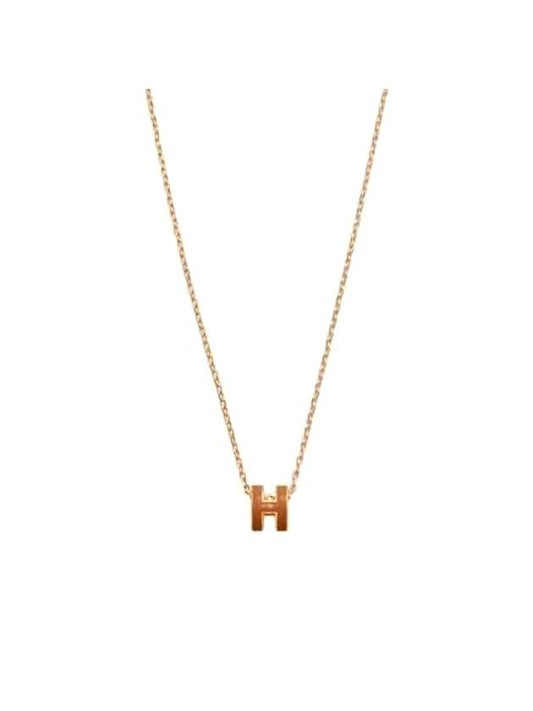 Mini Pop H Pendant Necklace New Gold - HERMES - BALAAN 1