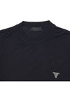 Superfine Crew neck Wool Knitted Sweater Black - PRADA - BALAAN 4