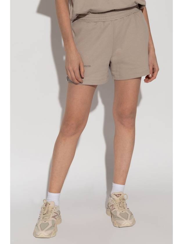 Pangaia Logo Shorts, Unisex, Beige - PANGAIA - BALAAN 3