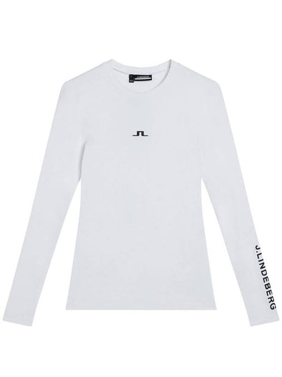 Tekla Crew Neck Slim Fit Long Sleeve T-Shirt White - J.LINDEBERG - BALAAN 2