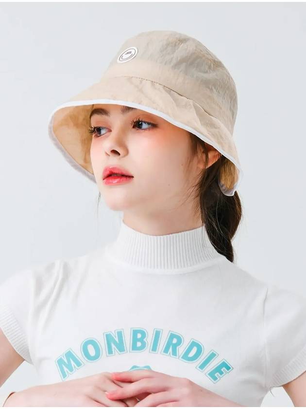 Windproof color combination string bucket hat BEIGE - MONBIRDIE GOLF - BALAAN 9