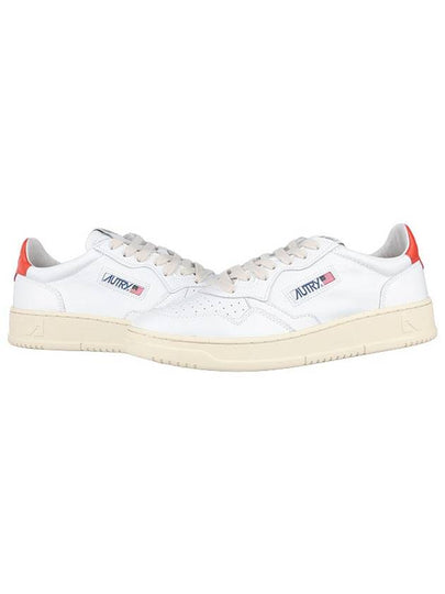 Men's Medalist Low Top Sneakers White Orange - AUTRY - BALAAN 2