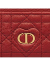 Caro Heart Motif Cannage Five Slot Card Wallet Red - DIOR - BALAAN 4