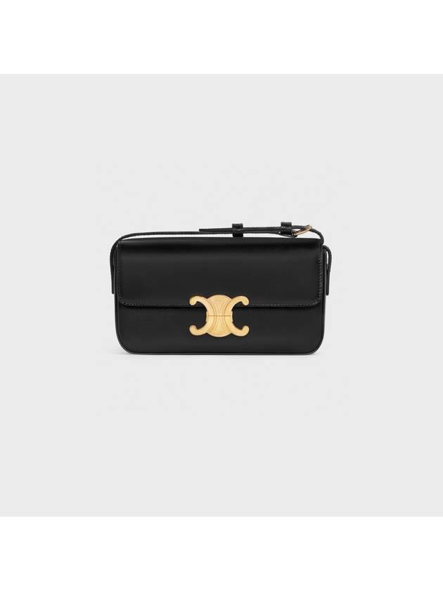 Claude Shiny Calfskin Shoulder Bag Black - CELINE - BALAAN 9