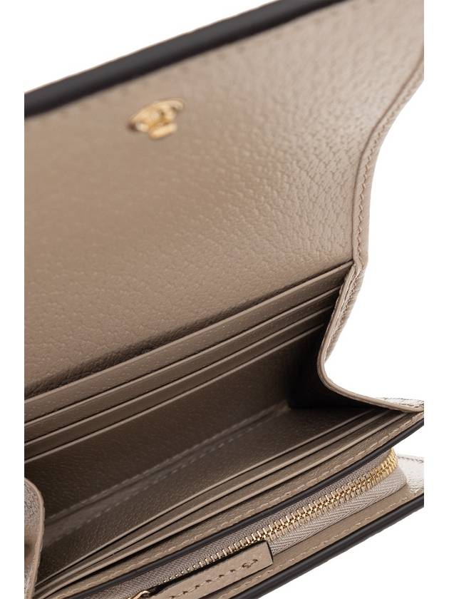 GG Web Stripe Open Fold Half Wallet Beige - GUCCI - BALAAN 6