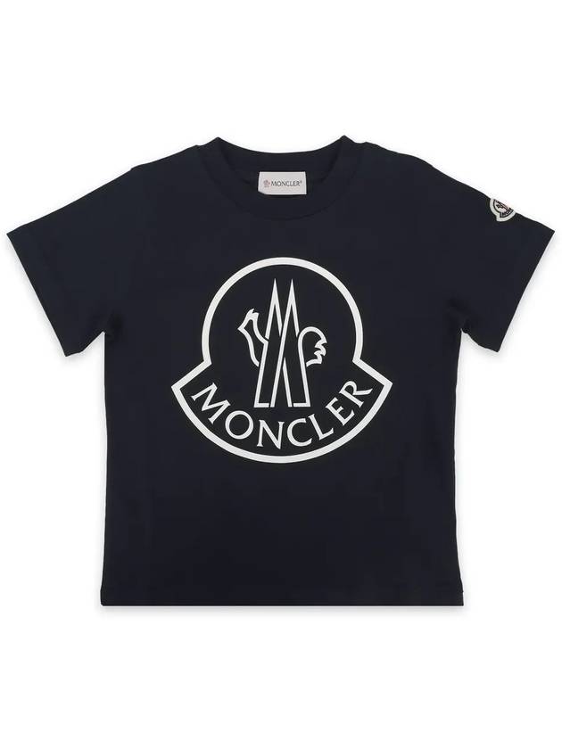 Kids Lettering Logo Patch Short Sleeve Navy 8C00005 83907 778 - MONCLER - BALAAN 3