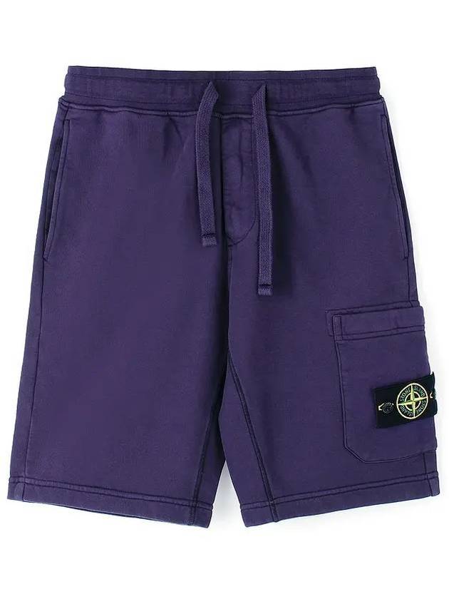 Wappen Patch Pocket Drawstring Shorts Ink Blue - STONE ISLAND - BALAAN.