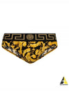 Men's Baroque Print Triangle Briefs Yellow - VERSACE - BALAAN 2