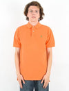 Embroidered Green Pony Slim Fit Polo Shirt Orange - POLO RALPH LAUREN - BALAAN 2