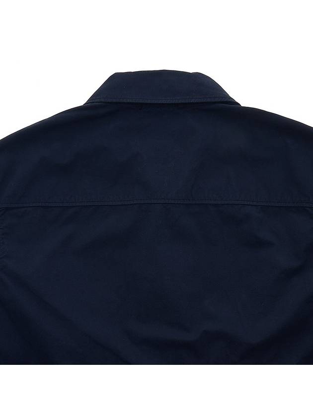 Men's Lens Wappen Two Pocket Zip Up Shirt Jacket Navy - CP COMPANY - BALAAN 9