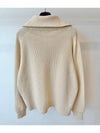 Maison Kitsune Zipper Knit Sweater MM00810KT1098 Cream Beige MENS XL - MAISON KITSUNE - BALAAN 4