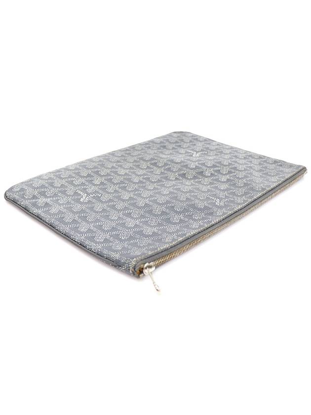 APMSENAT2 MM 51 Gray Color Goyadin Canvas Senna Clutch - GOYARD - BALAAN 4