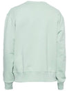 Logo Patch Regular Fit Crew Neck Sweatshirt Soft Green - ACNE STUDIOS - BALAAN 4