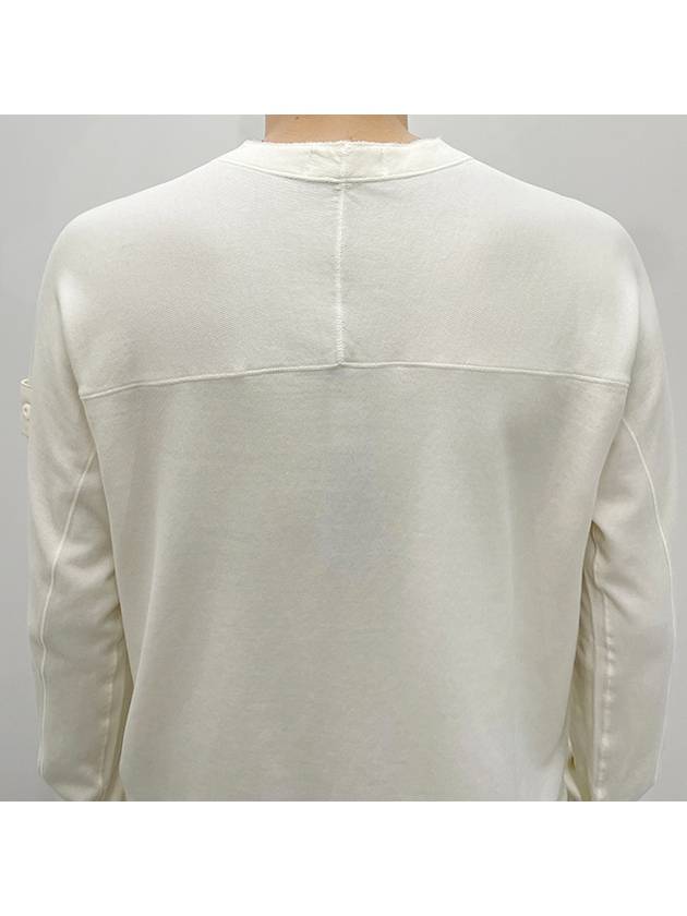 Compass Badge Sweatshirt White - STONE ISLAND - BALAAN 9