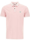 Men's Logo Wappen Short Sleeve PK Shirt Pink - STONE ISLAND - BALAAN.