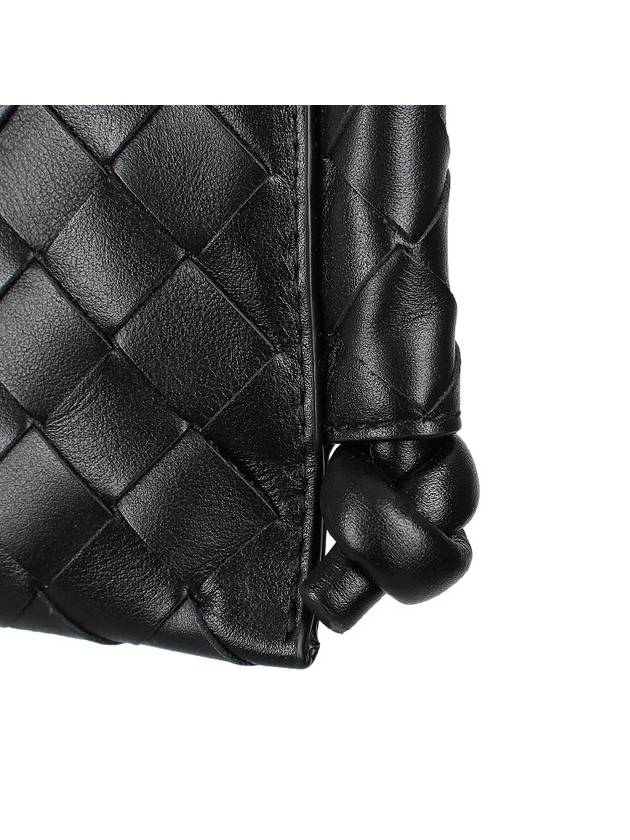 Intrecciato Flat Loop Small Cross Bag Black - BOTTEGA VENETA - BALAAN 9