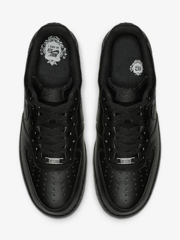 Air Force 1 '07 Low Top Sneakers Triple Black - NIKE - BALAAN 5