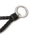 Intrecciato Leather Key Holder  Black - BOTTEGA VENETA - BALAAN 5