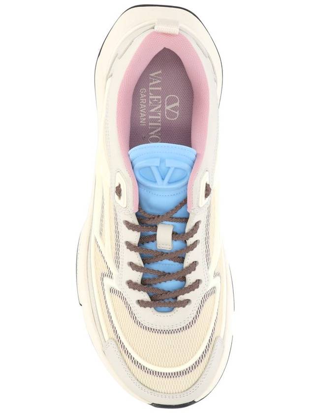 Logo Print Lace-Up Low Top Sneakers White - VALENTINO - BALAAN 5