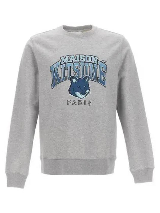 Campus Fox Regular Sweatshirt Light Grey Melange - MAISON KITSUNE - BALAAN 2