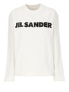 Logo Print Long Sleeve T Shirt White - JIL SANDER - BALAAN 2