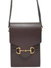 Women s 625615 Horsebit 1955 Brown Leather Mini Cross Bag - GUCCI - BALAAN 1