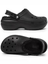 Winter Clog Classic Platform Lined W Fur Shoes Black 207938 001 - CROCS - BALAAN 2