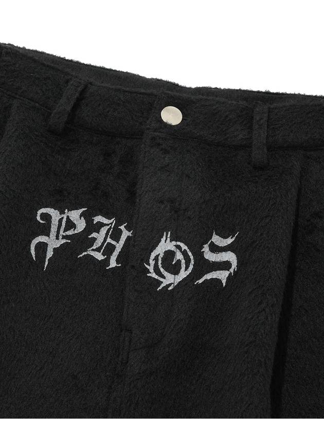 Chillin Tucked PantsNight Unisex Logo Wide Pants Black - PHOS333 - BALAAN 4