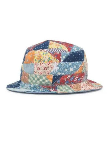 Cotton Twill Patchwork Bucket Hat Blue - POLO RALPH LAUREN - BALAAN 1