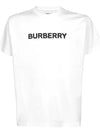 logo print cotton short sleeve t-shirt white - BURBERRY - BALAAN 2