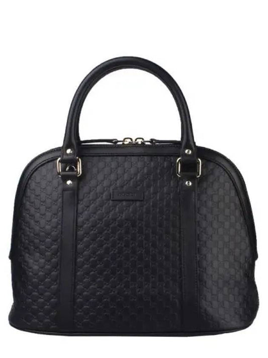 Micro GG Ssima Dome Tote Bag Black - GUCCI - BALAAN 1