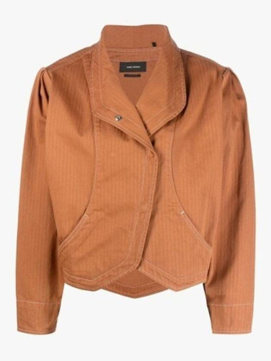 women pauline bomber jacket terracotta - ISABEL MARANT - BALAAN 1