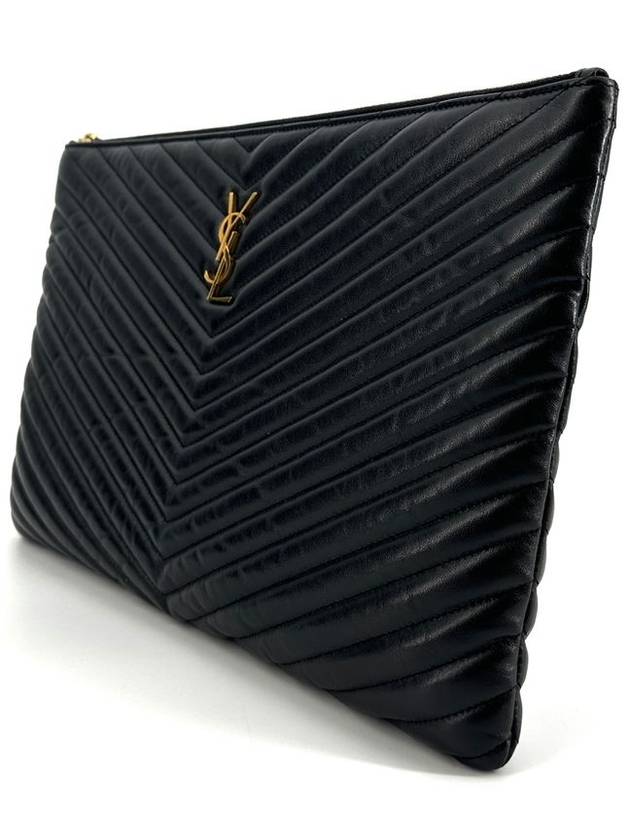 Matelasse gold strap clutch large 440222 - SAINT LAURENT - BALAAN 4