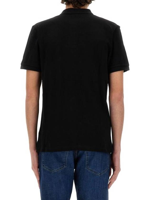 Slim Fit Organic Cotton Polo Shirt Black - DIESEL - BALAAN 4