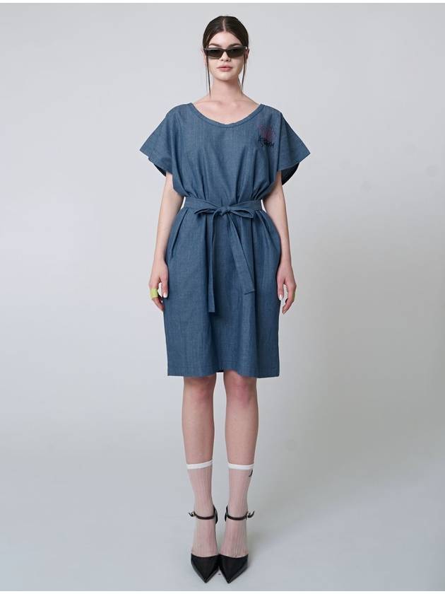 AW41OP01 Cozy belted dress_indigo blue - ATHPLATFORM - BALAAN 2