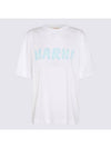 Logo Lettering Boxy Fit Short Sleeve T-Shirt White - MARNI - BALAAN 1