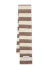 Studios Logo Patch Stripe Wool Blend Muffler Brown White - ACNE STUDIOS - BALAAN 1