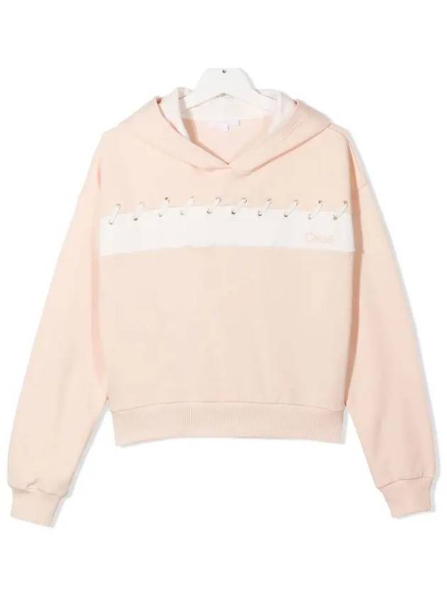 Kids Strap Color Scheme Hoodie Light Pink C15D39 45F - CHLOE - BALAAN 2