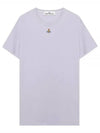 Embroidered Logo Short Sleeve T-Shirt Violet - VIVIENNE WESTWOOD - BALAAN 2