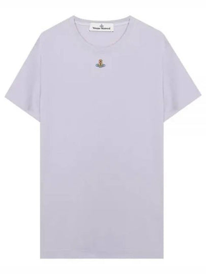 Embroidered Logo Short Sleeve T-Shirt Violet - VIVIENNE WESTWOOD - BALAAN 2