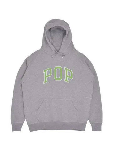 U arch hooded sweatshirt light gray heather SWEAT - POP TRADING COMPANY - BALAAN 1