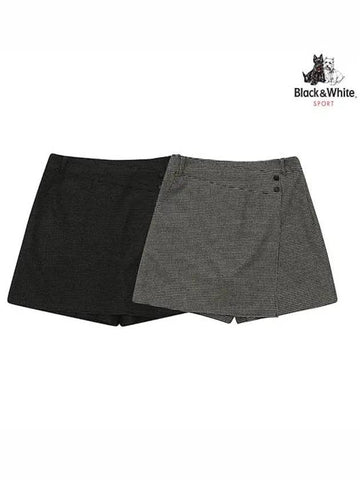 Check Wrap Shorts 5712LXWP - BLACK&WHITE - BALAAN 1