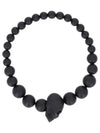 Skull Multibead Bracelet Black - ALEXANDER MCQUEEN - BALAAN 2