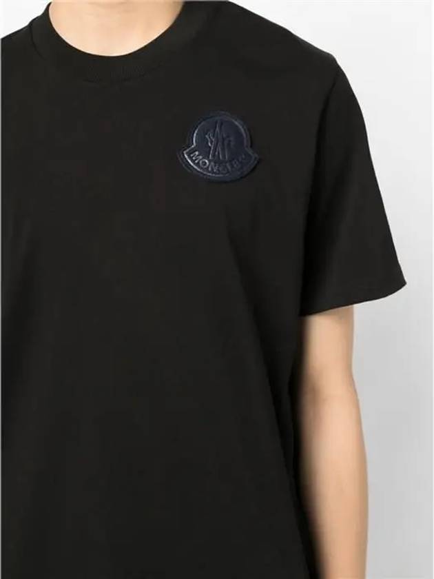 Logo Patch Cotton Jersey Short Sleeve T-Shirt Black - MONCLER - BALAAN 3